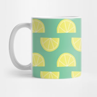 Lemon Halves On Green Mug